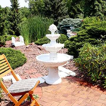 Sunnydaze 52-Inch Elegant 3-Tier Water Fountain
