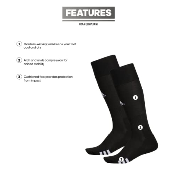 Adidas Rivalry Soccer Socks - Black/White, 2-Pair