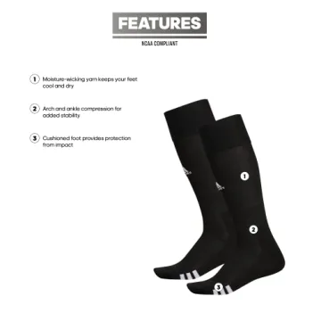 Adidas Rivalry Soccer Socks - Black/White, 2-Pair