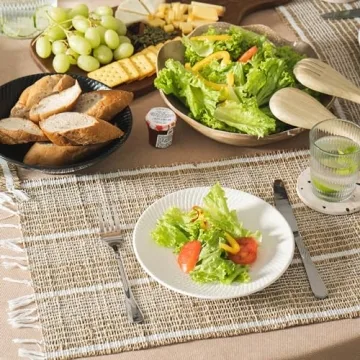 Natural Wicker Placemats - Eco-Friendly Seagrass Set of 6