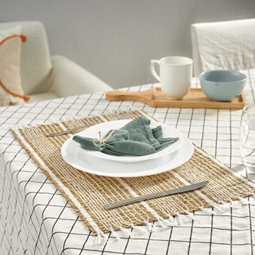 Natural Wicker Placemats - Eco-Friendly Seagrass Set of 6