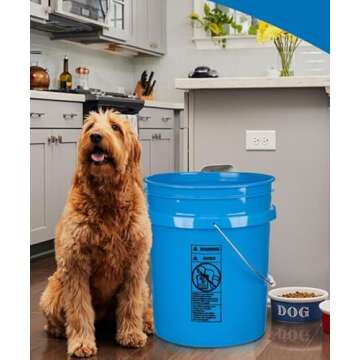 Durable 5 Gallon Buckets with Airtight Lid - Pack of 2