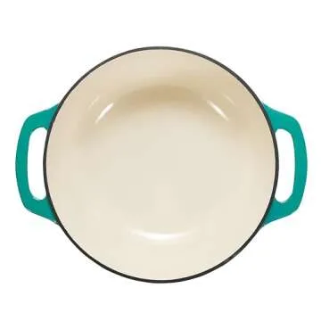 Stylish 6-Quart Teal Dutch Oven for Versatile Cooking