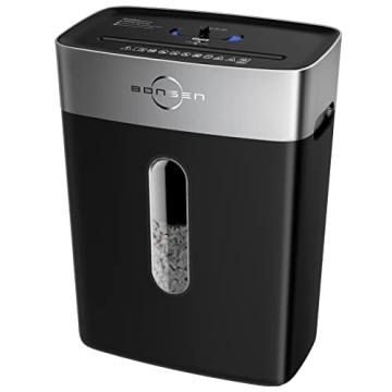 BONSEN 10-Sheet Cross-Cut Paper Shredder for Home Office