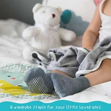 Debra Weitzner Non-Slip Toddler Socks for Boys and Girls