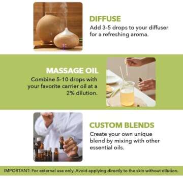 MAJESTIC PURE Lemongrass Essential Oil with Glass Dropper | 100% Pure and Natural Lemongrass Oil | Premium Grade Essential Oils for Diffusers, Skin, Aromatherapy, Massage | 4 Fl Oz