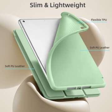 Akkerds iPad Case 10.2 Inch with Pencil Holder & Protection