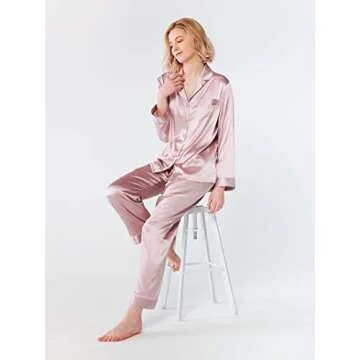 SIORO Women's Satin Pajama Set - Comfortable & Chic Loungewear