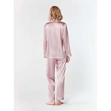 SIORO Women's Satin Pajama Set - Comfortable & Chic Loungewear