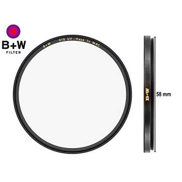 B + W 58mm UV Protection Filter (010) for Camera Lens – Standard Mount (F-PRO), MRC, 16 Layers Mul...