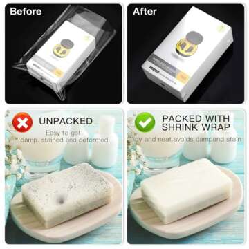 MORIDA 100 pcs 9X14 inch POF Heat Shrink Wrap Bags 100 Gauge, Softer, Clear Film for Gifts, Bottles, DIY Handmade Crafts, Dustproof Packaging, Odorless, Non-Toxic, Food Safety Quality