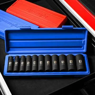 EPAuto Deep Impact Socket Set - Durable Cr-V Quality