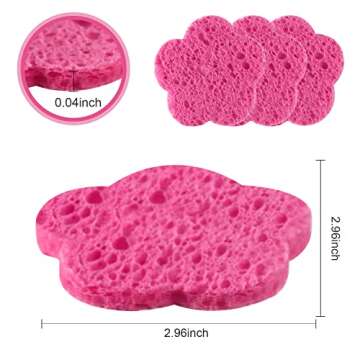 Natural 50-Count Facial Sponges for Makeup and Cleansing
