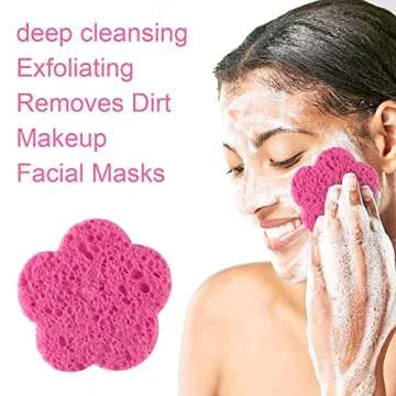 Natural 50-Count Facial Sponges for Makeup and Cleansing