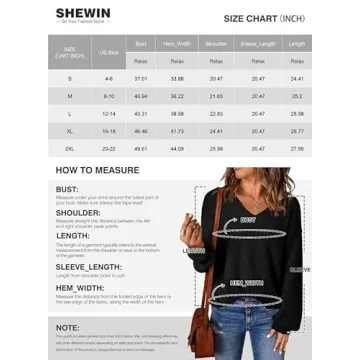 SHEWIN Women's V-Neck Crochet Sweater for Fall
