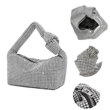 Stylish UMREN Rhinestone Dumpling Clutch for Women