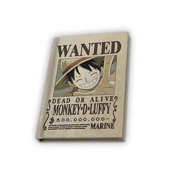 ABYstyle One Piece Monkey D. Luffy Black Gift Set Includes 11 Oz. Mug, Hardcover Notebook, and Keychain Anime Manga Drinkware Accessories 3 Pcs