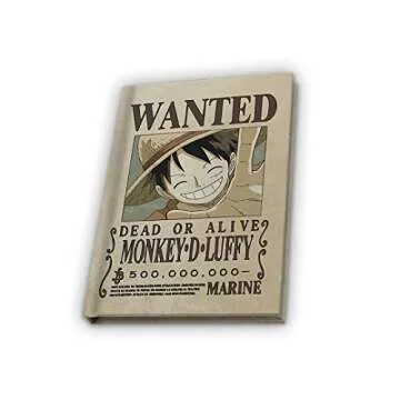 ABYstyle One Piece Monkey D. Luffy Black Gift Set Includes 11 Oz. Mug, Hardcover Notebook, and Keychain Anime Manga Drinkware Accessories 3 Pcs