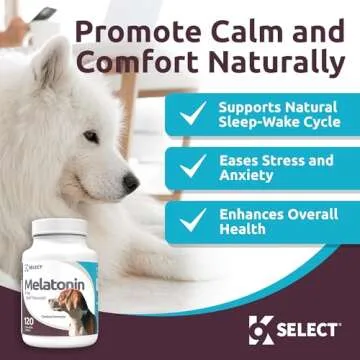K9 Select Melatonin for Dogs - Composure Dog Calming Chews - Dog Melatonin for Sleep - Reduce Stress...