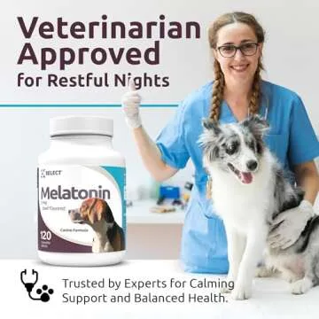 K9 Select Melatonin for Dogs - Composure Dog Calming Chews - Dog Melatonin for Sleep - Reduce Stress Helps Composure Calming Treats for Small Dogs - 3 mg, 120 Beef Flavored Chewable Tablets