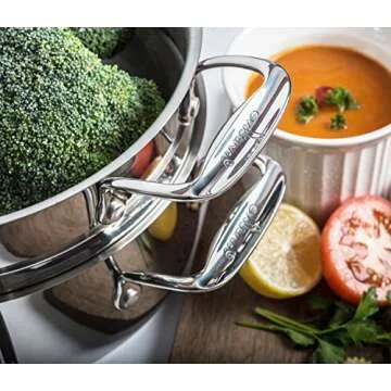 Culina 5 Qt. Tri-Ply Steamer Cooker 3-Piece Set, 18/10 Stainless Steel