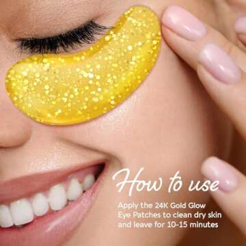 MAREE 24k Gold Under Eye Gels for Puffy Eyes and Dark Circles - Collagen & Hyaluronic Acid Skincare ...