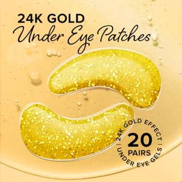 24k Gold Under Eye Gels - Puffiness Treatment for All