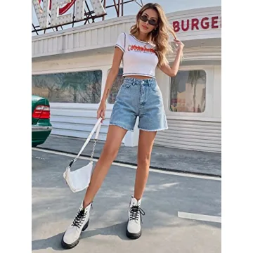 High Waist Denim Shorts for Stylish Summer Wear