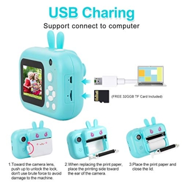 MINIBEAR Kids Instant Camera for Creative Adventures