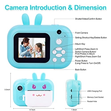MINIBEAR Kids Instant Camera for Creative Adventures