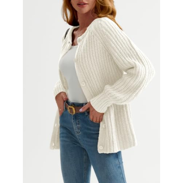 LILLUSORY Chunky Cardigan for Women - Stylish and Warm