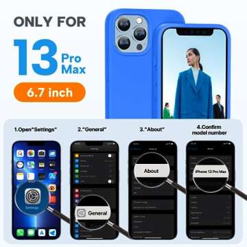 Miracase Designed for iPhone 13 Pro Max Case with Screen Protector,[Soft Anti-Scratch Microfiber Lining],Shockproof Liquid Silicone Rubber Phone Case Cover 6.7 inch(Mediterranean Blue)