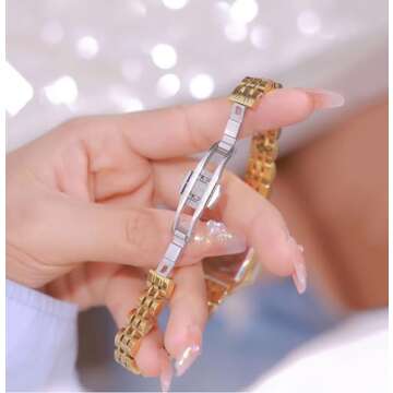 ADSBIAOYE Women's Vintage Diamond Accent Watch