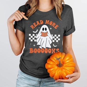 Stylish Halloween Teacher Shirt with Ghost Design