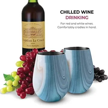 Unbreakable Stainless Steel Wine Glasses Set of 4