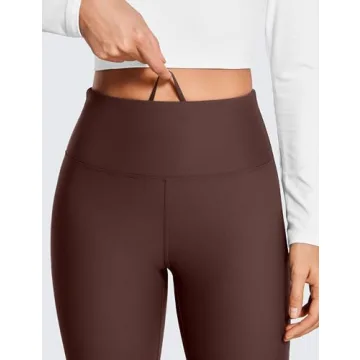 CRZ YOGA Women's Fleece Lined Flare Leggings for Winter