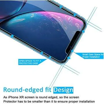 NEW'C 3 Pack Designed for iPhone 11 and iPhone XR (6.1") Screen Protector Tempered Glass, Case Friendly Anti Scratch Bubble Free Ultra Resistant