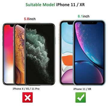 NEW'C 3 Pack Designed for iPhone 11 and iPhone XR (6.1") Screen Protector Tempered Glass, Case Friendly Anti Scratch Bubble Free Ultra Resistant