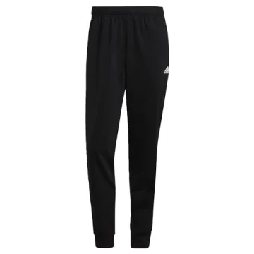 Men's Adidas Tapered Track Pants in Black/White