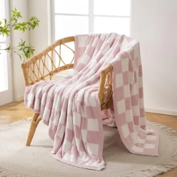 YIRUIO Cozy Checkered Throw Blanket for All Seasons