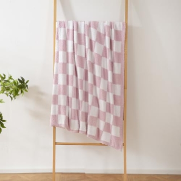 YIRUIO Cozy Checkered Throw Blanket for All Seasons