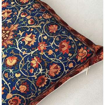 DECOPOW Set of 2 William Morris Vintage Pattern Decorative Throw Pillow Cover,Vintage Pattern Lumbar Pillow 12X20 Inches Cover,Cover Only