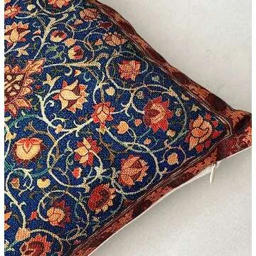 DECOPOW Set of 2 William Morris Vintage Pattern Decorative Throw Pillow Cover,Vintage Pattern Lumbar Pillow 12X20 Inches Cover,Cover Only