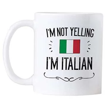 Casitika Italian Pride Ceramic Coffee Mug - Fun Gift Idea