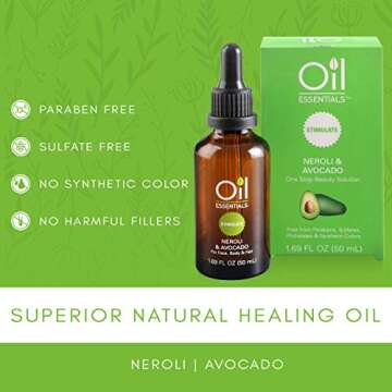 Oil Essentials Emilia Body, Face, and Hair Oil Treatment - Natural Moisturizing Serum for Dry Skin, ...