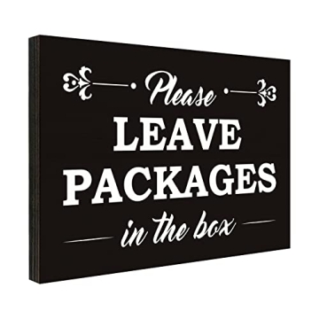 Please Leave Packages in the Box Sign for House, Use for Home Office or Business Front Door Warning ...