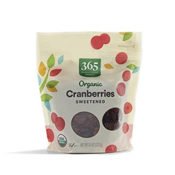Organic Dried Cranberries - Healthy Sweet Snack 8 Oz