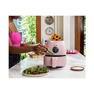 Bella 2-Quart Electric Air Fryer, Pink Matte