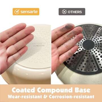 SENSARTE PASCA Ceramic Nonstick Pots and Pans Set 14pcs, Healthy Cookware Set, Non-toxic Induction Kitchen Cooking Set, Dishwasher & Oven Safe, PFAS/PTFE/PFOA Free