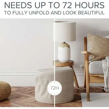 ZICOTO Boucle Pouf Ottoman - Modern Foot Rest Charm